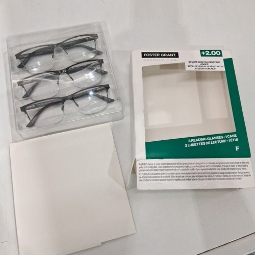 3PK FOSTER GRANT READING GLASSES - +2.00 - BLACK / GRAY (STYLE: 6971200) image 3