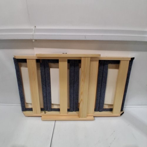 4-STEP DOG STAIRS - 25" X 18.5" X 19" - 150LB CAPACITY - GREY/WOOD (MODEL: ZD-25DOG06) image 3
