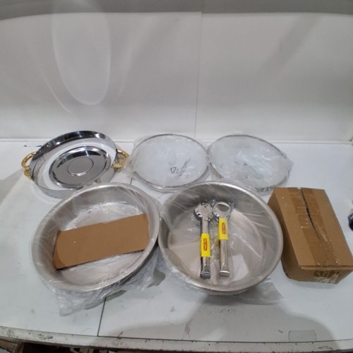 2PK GARVEE ROUND CHAFING DISH SET - 5QT - STAINLESS STEEL/GOLD (MODEL: QB22K) image 3