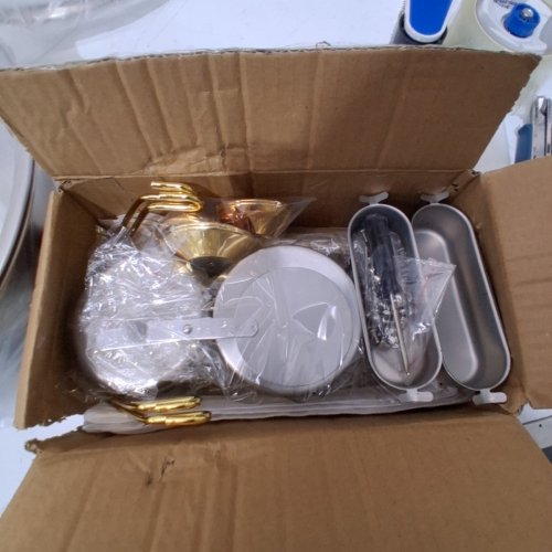 2PK GARVEE ROUND CHAFING DISH SET - 5QT - STAINLESS STEEL/GOLD (MODEL: QB22K) image 4