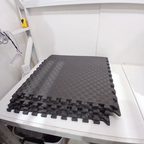 6PK CAP INTERLOCKING FOAM PUZZLE EXERCISE MATS - 24" X 24" X 1/2" - BLACK (MODEL: MTIS-1206) image 2