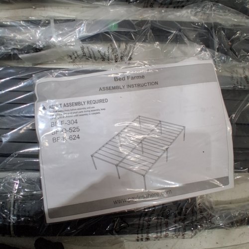 DOPINMIN NO BOX SPRING METAL BED FRAME - QUEEN - BLACK (MODEL: BF-Q-525) image 4