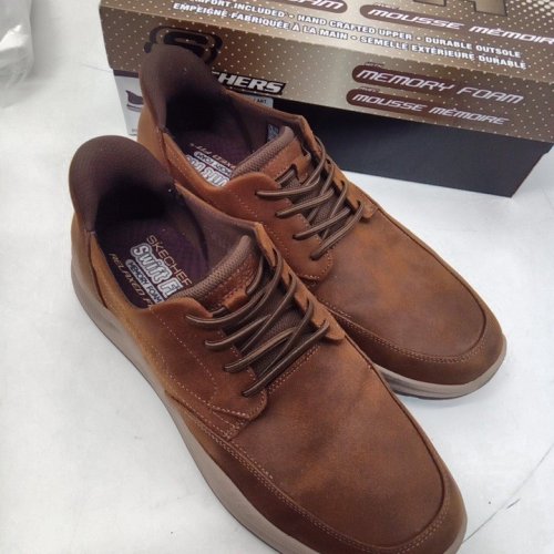 MEN'S SKECHERS STANTON BUNGEE SHOE WITH SWIFT FIT - SIZE 12 - BROWN LACK (STYLE: 1968310/182008CS) image 2