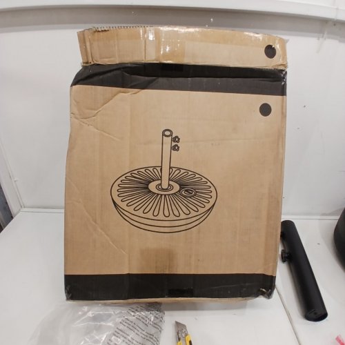 GARDENIA PATIO UMBRELLA BASE - 23L WATER OR 68 LBS SAND FILLABLE - BLACK image 4