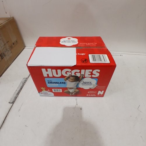 84PK HUGGIES LITTLE SNUGGLERS DIAPERS - SIZE NB image 2