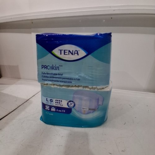 39PK UNISEX ADULTS TENA PROSKIN ULTRA ABSORBENT FULLY BREATHABLE BRIEFS WITH TABS - LARGE (48'' -59") image 2