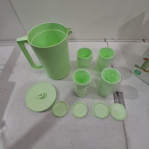 10PC TUPPERWARE HERITAGE COLLECTION PITCHER AND TUMBLER SET - 3.7L - GREEN (MODEL: 1907330) image 3