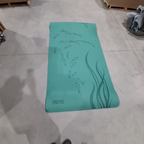 ONLYHE FISH PRINT YOGA MAT - 40" X 74" - TURQUOISE image 2