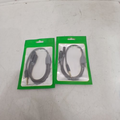 2 KOOPAO 3.5 MM AUDIO SPLITTER CABLES - BLACK image 2