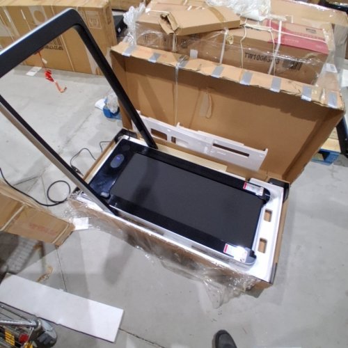 COSTWAY SUPERFIT FOLDING TREADMILL WITH REMOTE - APP SPEAKER - LED DISPLAY -2.25HP WITH 7.5MPH TOP SPEED - SILVER (MODEL: SP37591SH-SL) image 3
