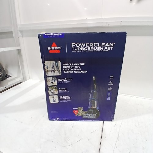 BISSELL POWERCLEAN TURBOBRUSH PET UPRIGHT CARPET CLEANER, POWERFUL & LIGHTWEIGHT - 120V - BLUE - (MODEL:3939C) image 5
