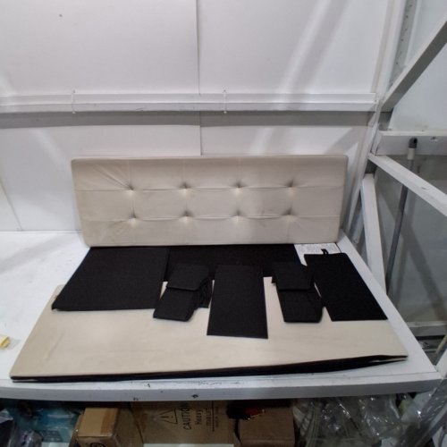SONGMICS STORAGE OTTOMAN - BEIGE (MODEL: LSPZ77W01) image 4