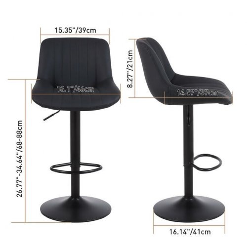 2PK BAR STOOLS - BLACKISH GREEN (MODEL: MZ8008BG02) image 2