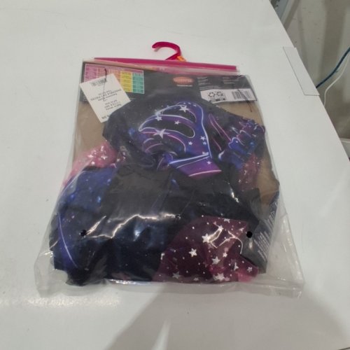 GIRL'S GOODMARK STARRY SKELLY SKELETON COSTUME - MEDIUM (8-10) - BLACK/ PURPLE/PINK (ITEM: CA31622M) image 4