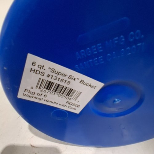 6PK SUPER SIX BUCKET - 6 QT - BLUE (MODEL:131618) image 2
