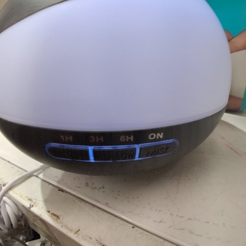 ESSENTIAL OIL DIFFUSER AROMA DIFFUSER WITH LED LIGHT - 500ML - GREY SWIRL/RGB (MODEL: WPD1) image 2