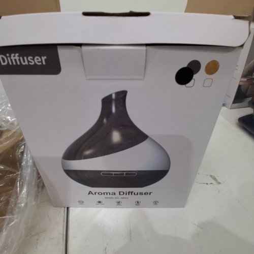 ESSENTIAL OIL DIFFUSER AROMA DIFFUSER WITH LED LIGHT - 500ML - GREY SWIRL/RGB (MODEL: WPD1) image 4