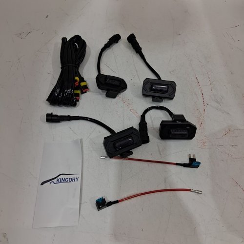 4PK KINGORY LED RAPTOR LIGHT UPGRADE FOR 2020 2021 TOYOTA TACOMA WITH OEM GRILL -COMPATIBLE WITH TRD OFF ROAD AND SPORT - BLACK SHELL/WHITE LIGHT image 2