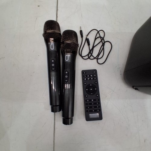 JYX DEEP BASS PORTABLE KARAOKE MACHINE/BLUETOOTH SPEAKER WITH LED LIGHTS & 2 MICROPHONES - BLACK (MODEL: T10-T) image 5