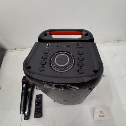 JYX DEEP BASS PORTABLE KARAOKE MACHINE/BLUETOOTH SPEAKER WITH LED LIGHTS & 2 MICROPHONES - BLACK (MODEL: T10-T) image 6