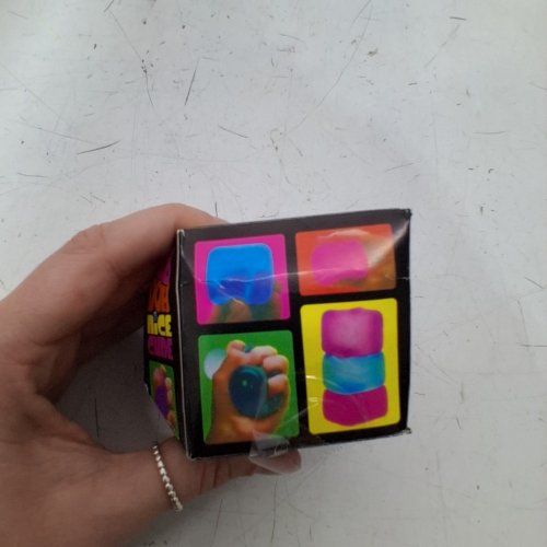 NEE DOH NICE CUBE SQUISHY STRESS BALL TOY - BLUE image 3
