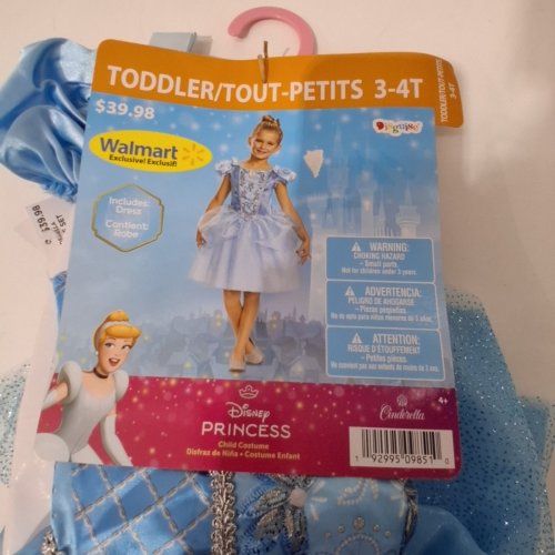 GIRL'S DISNEY PRINCESS CINDERELLA DRESS - 3T-4T - BLUE (STYLE: 162639-WCN) image 3