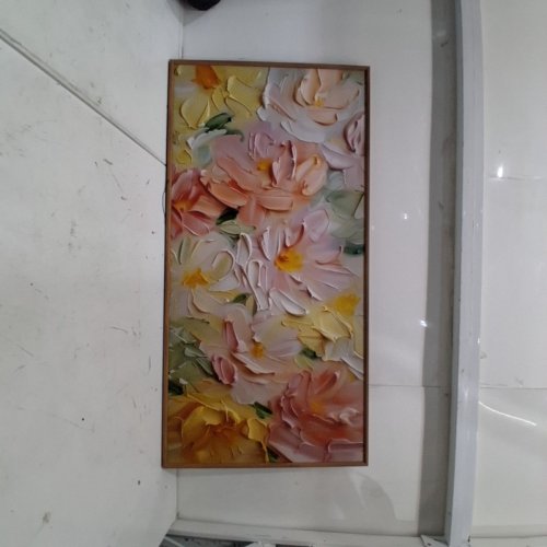 CHDITB FLORAL WALL ART FRAMED CANVAS FLOWERS ARTWORK - 20" X 40" - MULTI COLOUR (MODEL:CHDITB) image 2