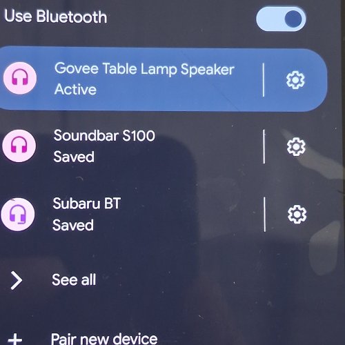 GOVEE TABLE LAMP 2 PRO X SOUND BY JBL - 13" X 7" X 7" - UP TO 4.5HR PLAYBACK - 100+ LIGHT SETTINGS - WHITE/SILVER (MODEL: 2037930/H6020GF1) image 3