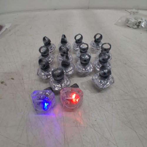 16PK LED FLASHING PARTY RINGS - CLEAR image 2