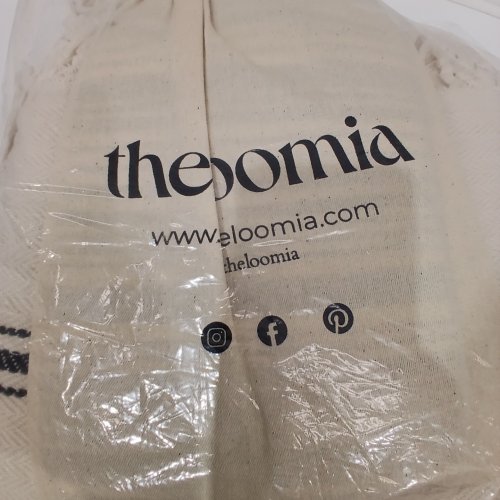 2PC THE LOOMIA THROW BLANKET WITH JUNIPER HAND TOWEL SET - KING - BEIGE / BLACK image 4