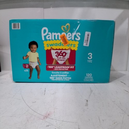 120PK PAMPERS SWADDLERS 360° PULL-ON DISPOSABLE DIAPERS - SIZE 3 image 3