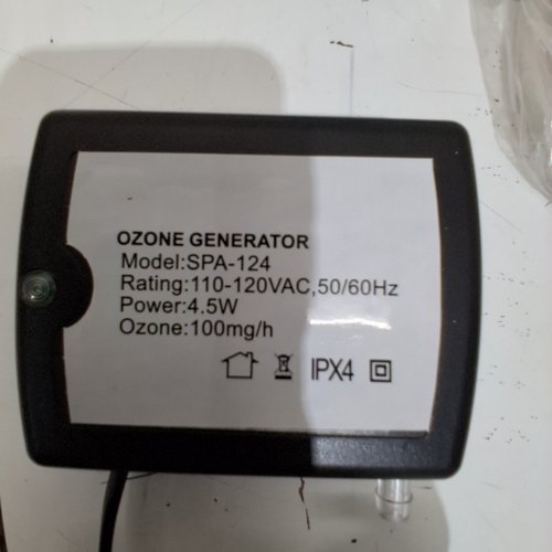 OZONE GENERATOR FOR HOT TUB AND COLD PLUNGE - 110-120 V, 4.5W, 100 MG/H - BLACK (MODEL: SPA-124) image 2