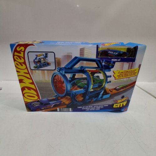 HOT WHEELS TURBO JET CAR WASH PLAYSET - BLUE/ORAMGE/RED (MODEL: FJN35) image 2