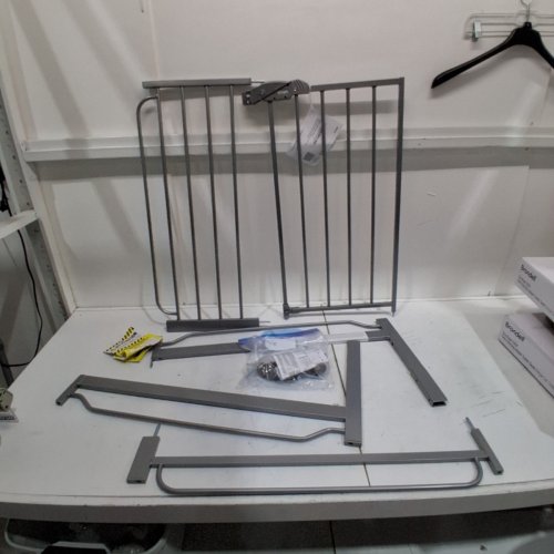 REGALO EASY STEP EXTRA WIDE METAL SAFETY GATE - 30X29-49" - PLATINUM GREY (MODEL: 1164 EP DS) image 2