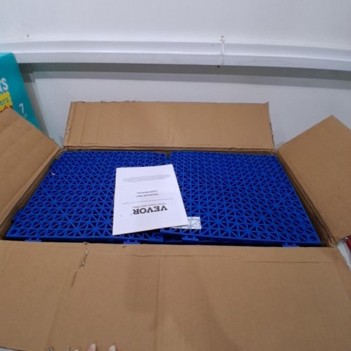 50PK VEVOR MODULAR INTERLOCKING DRAINAGE MATS - 12" - BLUE image 2
