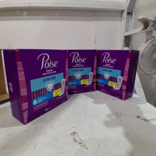 144PK POISE ULTRA THIN POSTPARTUM INCONTINENCE PADS - 4 DROP MODERATE ABSORBENCY - REGULAR LENGTH (MODEL: 53461) image 3
