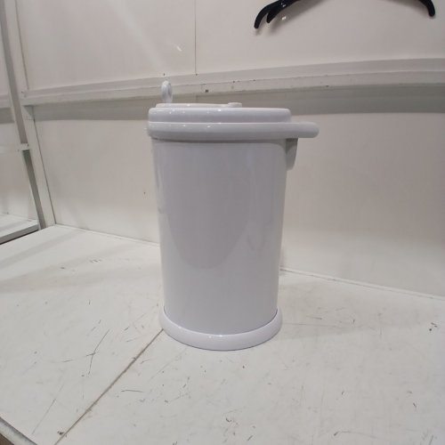UBBI 13GAL STEEL DIAPER PAIL LOCKS IN ODOR CHILD SAFETY LOCK, WHITE image 2