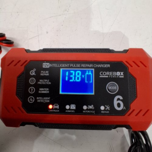 CAR BATTERY CHARGER & MAINTAINER -12V- RED/BLACK (MODEL: H-6CS) image 2