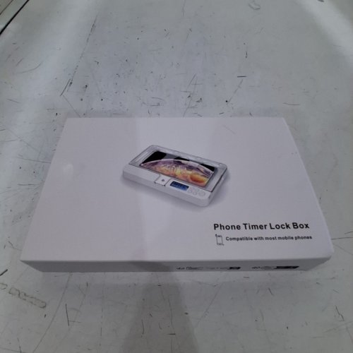 IDISKK PHONE LOCK BOX WITH TIMER - TIMED LOCK BOX, FITS MOST MOBILE PHONES - WHITE (MODEL: LOCK001-USA) image 4