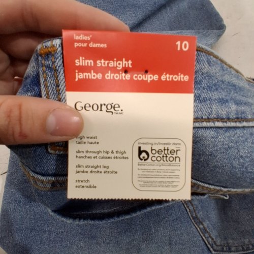 WOMEN'S GEORGE SLIM STRAIGHT JEANS - SIZE 10 - BLUE (STYLE: GRY43010LD) image 2