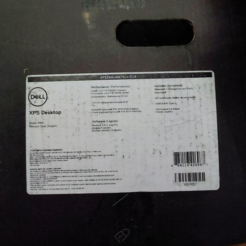 DELL XPS 8960 DESKTOP - INTEL CORE I9-14900K | 32GB DDR5 | 2TB SSD | NVIDIA RTX 4070 12GB - WHITE - (MODEL: 8960) image 5