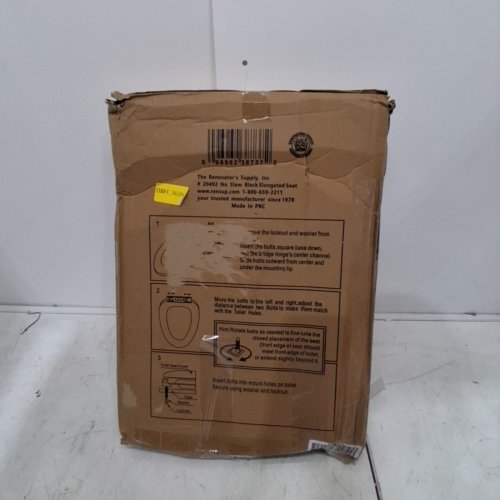 THE RENOVATORS SUPPLY INC SLOW CLOSING ELONGFATED TOILET SEAT - BLACK (MODEL: 20492) image 6