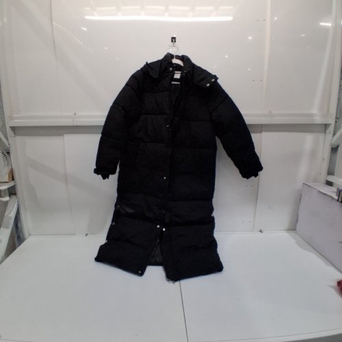 WOMEN'S HUAKAIYIAN LONG HOODED PUFFER JACKET - EXTRA LARGE - BLACK image 2