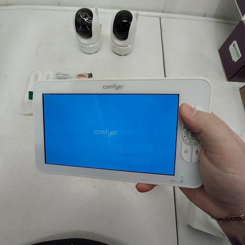 3PC COMFYER 2-WAY SPLIT-SCREEN BABY MONITOR - 7" SCREEN - WHITE (MODEL: BM01) image 2