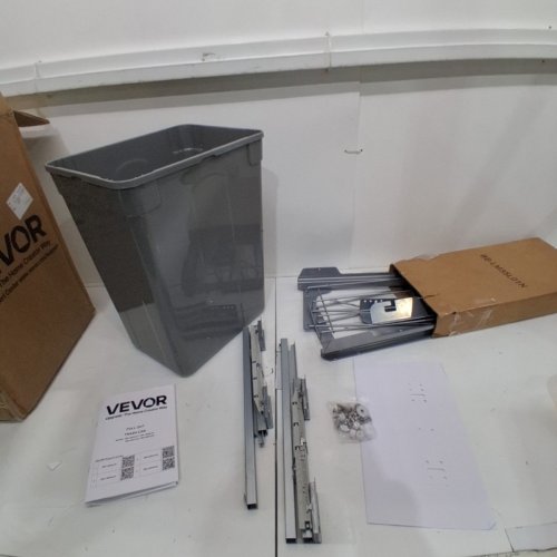 HEAVY DUTY UNDER COUNTER PULL OUT TRASH CAN - 35QT - GREY (MODEL: BB-LM35L01) image 2