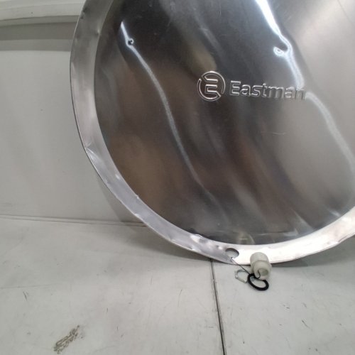EASTMAN ALUMINUM WATER HEATER DRAIN PAN WITH PVC FITTINGS - 30" X 32" - CHROME (MODEL- 60087) image 4