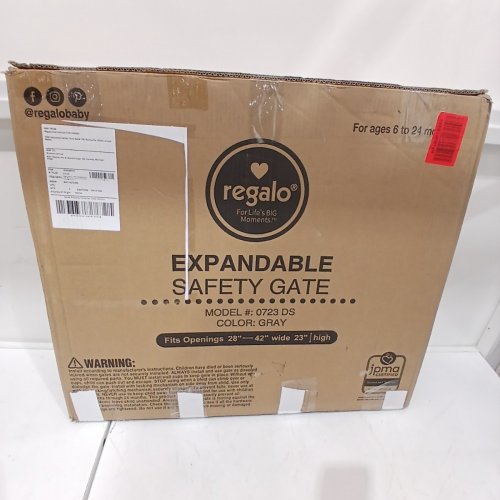 REGALO PLASTIC EXPANDABLE SAFETY GATE - 28" - 42" X 23" - GREY (MODEL: 0723DS) image 4