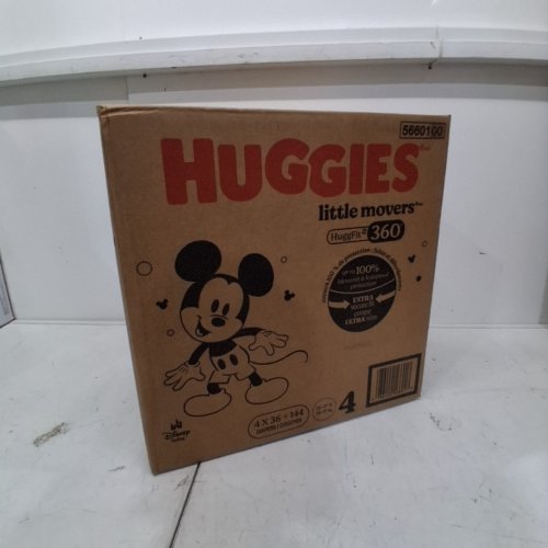 144PK HUGGIES LITTLE MOVERS DIAPERS, SIZE 4 image 2