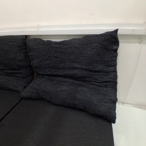 2PK OUTDOOR CHAIR CUSHIONS FOR PATIO FURNITURE - 24" X 24" - BLACK image 3