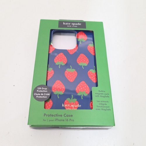 KATE SPADE PROTECTIVE PHONE CASE WITH MAGSAFE FOR IPHONE 16 PRO - STRAWBERRY DOTTED image 4